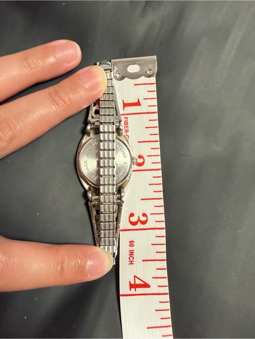 Art Deco Marcasite Silver-Tone Watch – Oval Face – Vintage Ladies